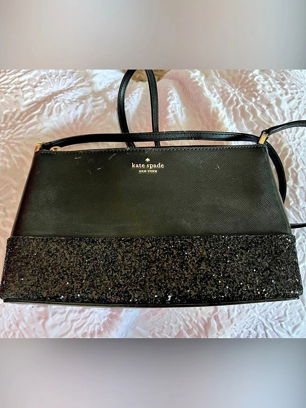 Kate Spade Black Sequin Shoulder Bag Like New